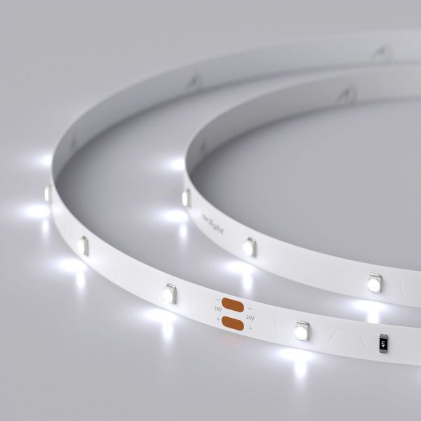 Arlight 019916 Светодиодная лента RT 2-5000 24V Cool 8K 0.5x (3528, 150 LED, LUX) (Arlight, 2.9 Вт/м, IP20) Оборудование Arlight 019916 Светодиодная лента RT 2-5000 24V Cool 8K 0.5x (3528, 150 LED, LUX) (Arlight, 2.9 Вт/м, IP20) по выгодной цене. Купить в Москве со скидкой.