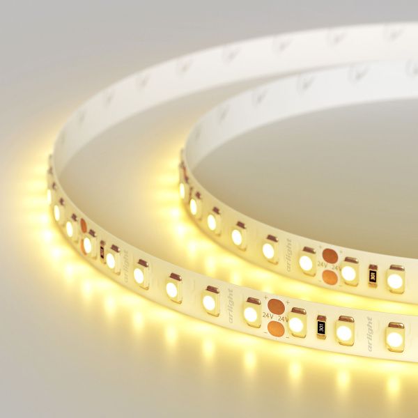 Arlight 008780 Светодиодная лента RT 2-5000 24V Yellow 2x (3528, 600 LED, LUX) (Arlight, 9.6 Вт/м, IP20) Оборудование Arlight 008780 Светодиодная лента RT 2-5000 24V Yellow 2x (3528, 600 LED, LUX) (Arlight, 9.6 Вт/м, IP20) по выгодной цене. Купить в Москве со скидкой.