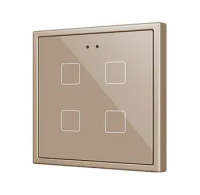 Zennio ZVIF70X6C Flat 70 X6. Стекло Емкостная кнопка 70x70 - 6 кнопок - Шампань (рама ZS70 не входит в комплект)