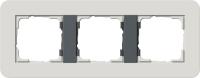 Gira 0213 421 Установочная рамка Gira E3 Soft-Touch светло-серый с несущей рамкой цвета антрацитовый