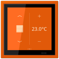Jung LCZ 459 BFD1S260 KNX комнатный контроллер LS TOUCH, Цвет: Оранжевый, оттенок: Яркий