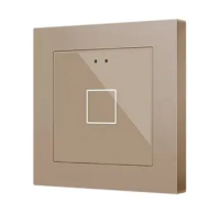 Zennio ZVIF55X1V2C Flat 55 X1 v2. Стеклянная емкостная кнопка 55x55 - 1 кнопка - ,цвет: шампанское (рама ZS55 не входит в комплект)