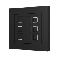 Zennio Выключатель сенсорный KNX Tecla 55 X6, цвет: Чёрный ZVIT55X6A