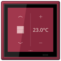 Jung LC 459 D1 S255 KNX комнатный контроллер LS TOUCH, Цвет: Красный, оттенок: Рубин