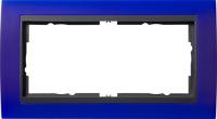 Gira 1002 89 Установочная рамка Gira Event Opaque Синий с промежуточной рамкой антрацитового цвета