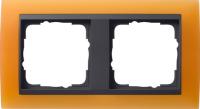 Gira 0212 87 Установочная рамка Gira Event Opaque Оранжевый с промежуточной рамкой антрацитового цвета