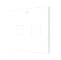 Zennio ZVIF2V2W Выключатель сенсорный KNX Flat 2 V2, 2-кнопочный, LED индикация, цвет: Белый, оттенок: Без оттенка