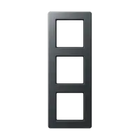 Jung AF 583 BF ANM Рамка 3-ная, вертикальный и горизонтальный монтаж, Лакированный термопласт, ПОТОК, матовый антрацит