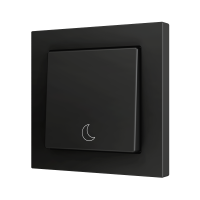 Zennio ZS551PB1AC ZS55, Простая мягкая кнопка для 1 бинарного входа 55x55 мм – Антрацит, На заказ