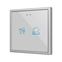 Zennio ZVIFR70X2 Выключатель сенсорный KNX Flat RGB 70 X2, 2 кнопки, 70x70, кастомизируемый