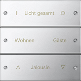 Gira 2133 610 Набор клавиш 3-местн., с возможностью нанесения надписи