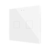 Zennio Выключатель сенсорный KNX Flat 2, версия vT, 2-кнопочный, LED индикация, 2хAI/DI, цвет: белый ZVIF2VTW