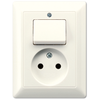 Jung AS 5546 EU Розетка без заземления 16 A / 250 B ~с универсальным (проходным) выключателем 10 A / 250 B ~