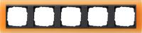 Gira 0215 87 Установочная рамка Gira Event Opaque Оранжевый с промежуточной рамкой антрацитового цвета