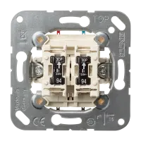 Jung 505 KOVU 5 Балансирный контрольный выключатель 10 AX 250 V~, Клавиши механически фиксируются друг против друга