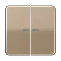 Jung CD 595 KO5 GB Kлавиша с окошком, Анодированный алюминий, Серия CD, золотая бронза
