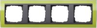 Gira 0214 748 Установочная рамка Gira Event Clear Зеленый с промежуточной рамкой антрацитового цвета