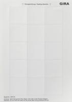 Gira 287002 Листы для надписей для светодиодного сигнального светильника, светодиодной подсветки для ориентации51 x 51 мм 15 полей для надписей