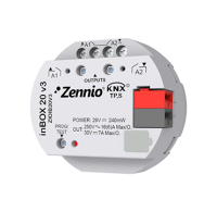 Zennio Многофункциональный привод для скрытого монтажа с 2 выходами (16 A C-нагрузка), inBOX 20 v3 ZIOIB20V3