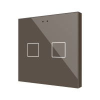 Zennio ZVIFR2M Плоский RGB 2. Стеклянная емкостная кнопка, 2 кнопки, мокко
