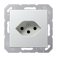 Jung A 1520-13 BF SEV AL Швейцарская розетка1-ная, тип 13