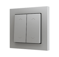 Zennio ZS552PB4SS ZS55. Простая сенсорная кнопка для 1 двоичного входа, 55 x 55 мм, Серебристый