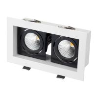 Arlight 024130 Светильник CL-KARDAN-S180x102-2x9W Warm (WH-BK, 38 deg) (Arlight, IP20 Металл, 3 года)
