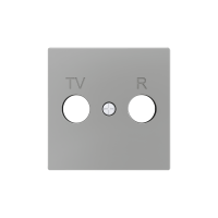 Zennio 830001506 ZS55, Декоративная накладка для вставки TV/R 55x55 мм, Серебристый