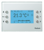 Theben 8269210 Универсальный контроллер-дисплей с терморегулятором VARIA 826 S WH KNX