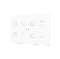 Zennio Выключатель сенсорный KNX Tecla XL X8,  8-кнопочный,  PC-ABS пластик, цвет: белый ZVITXLX8W
