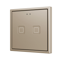 Zennio ZVITR70X2C Tecla RGB 70 X2. PC-ABS Емкостная кнопка с RGB-подсветкой, 70 x 70 пикселей, 2 кнопки