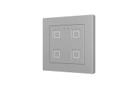 Zennio ZVITR55X4S Tecla RGB 55 X4. PC-ABS Емкостный сенсорный переключатель с RGB-подсветкой (55 x 55 мм), 4 кнопки, серебряный