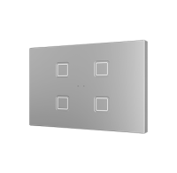 Zennio Выключатель сенсорный KNX Tecla XL X4, 4-кнопочный,  PC-ABS пластик, цвет: серебряный ZVITXLX4S