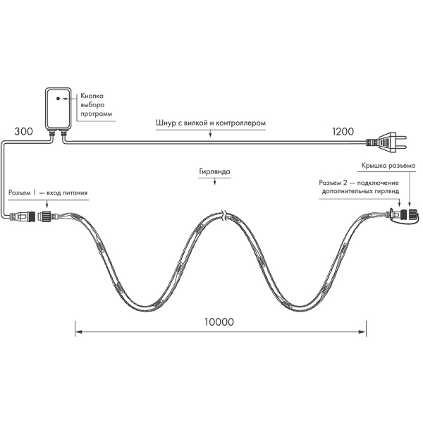 Оборудование Arlight 025915 Светодиодная гирлянда ARD-STRING-HOME-10000-CLEAR-99LED-RUN WHITE (230V, 10.5W) (ARDCL, IP20) по выгодной цене. Купить в Москве со скидкой.
