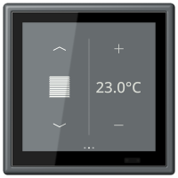 Jung LC 459 D1 S202 KNX комнатный контроллер LS TOUCH, Цвет: Серый, оттенок: Темный