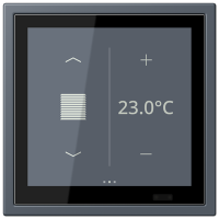 Jung LCZ 459 BFD1S262 KNX комнатный контроллер LS TOUCH, Цвет: Серый, оттенок: Темный, 59