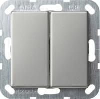 Gira 2860600 Кнопочный выключатель 10 AX 250 В~ с вертикально расположенной клавишей двойн.Двухканальный выключатель