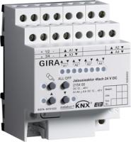 Gira 215400 Исполнительное устройство жалюзи KNX, 4-канал. DC 24 В с ручным управлением