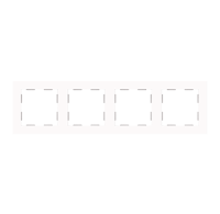 Zennio 980000408 ZS55. 4-постовая рамка, цвет: белый, оттенок: глянцевый