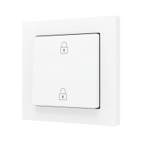 Zennio ZS551PB2MWC ZS55, Простая мягкая кнопка для 2 бинарных входов 55x55 мм – Матовый белый – На заказ