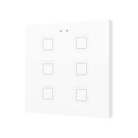 Zennio ZVITR6W Tecla RGB 6. PC-ABS Емкостный сенсорный переключатель с RGB-подсветкой, 6 кнопок, белый