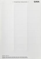 Gira 2872112 Листы для надписей для Gira F10033,5 x 67 мм 21 поле для надписей