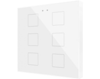 Zennio ZVIFR6W Flat RGB 6. Емкостный сенсорный переключатель с RGB-подсветкой Flat RGB, 6 кнопок, белый