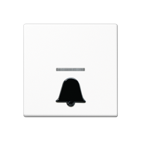 Jung A 590 K1KO WW Безбарьерная средаKлавиша с рельефным символом «звонок» и окошком