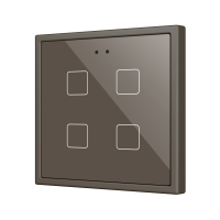 Zennio ZVIFR70X4M Выключатель сенсорный KNX Flat RGB 70 X4, 4 кнопки, 70x70, мокко