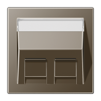 Jung ME 569-30 BF PL AT L Kрышка с полем для надписи 9 x 51 мм