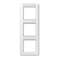 Jung AS 583 NA WW Рамкас полями для надписи 12 x 55,5 мм и 13 х 55,5 ммдля вертикальной установки