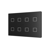 Zennio Выключатель сенсорный KNX Tecla XL X8,  8-кнопочный,  PC-ABS пластик, цвет: черный ZVITXLX8A