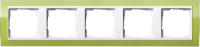 Gira 0215 743 Установочная рамка Gira Event Clear Зеленый  промежуточной рамкой белого глянцевого цвета