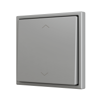 Zennio ZS701PB2SHS ZS70, Простая мягкая кнопка для 2 бинарных входов 70x70 мм – Значок затвора, Серебристый